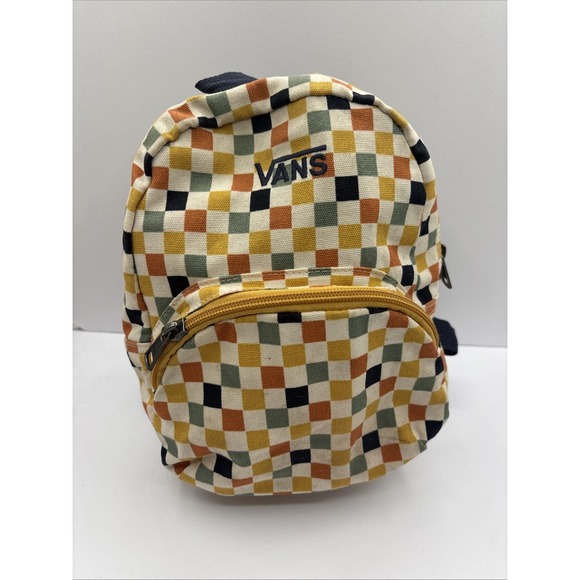 Vans Karina Rozunko Checkered Mini Backpack  10"H 8" W - Picture 5 of 11